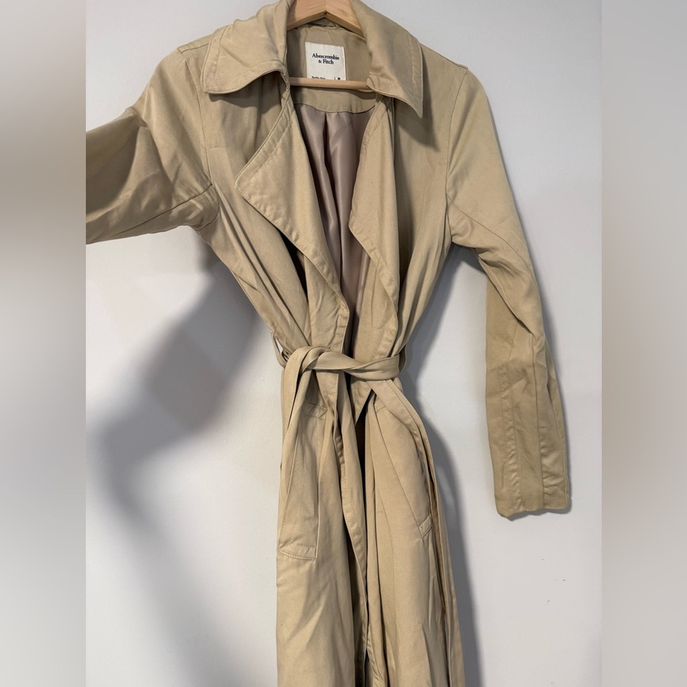 Abercrombie & Fitch Beige Trench Coat - Picture 4 of 7